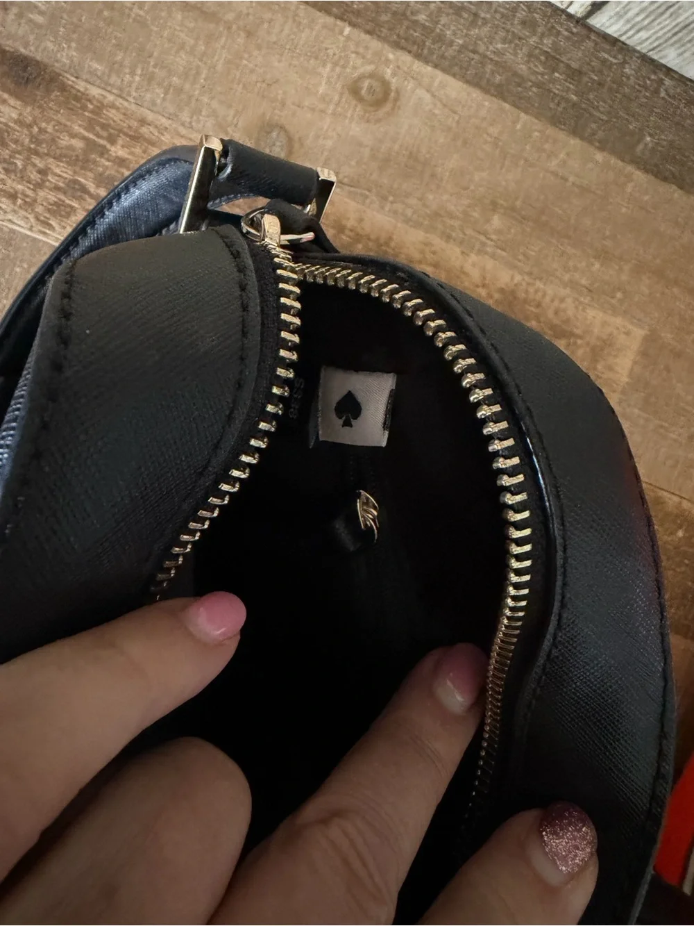kate spade Black Saffiano Crossbody Camera Bag